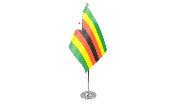 Zimbabwe Satin Table Flag